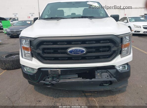 1FTEX1EB9NKE65230 2022 FORD F150 White Instrument cluster view