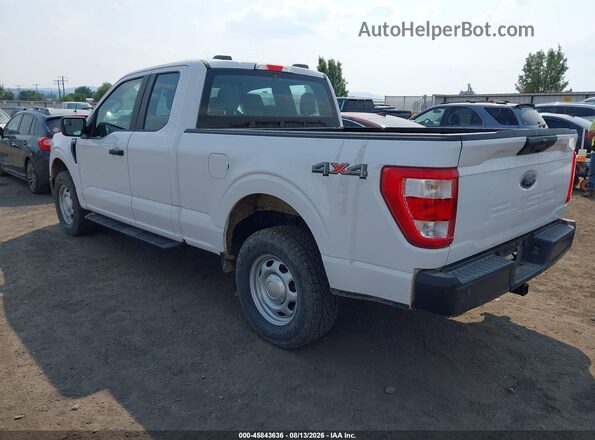 1FTEX1EBXMKD73705 2021 FORD F150 White Trasero izquierdo