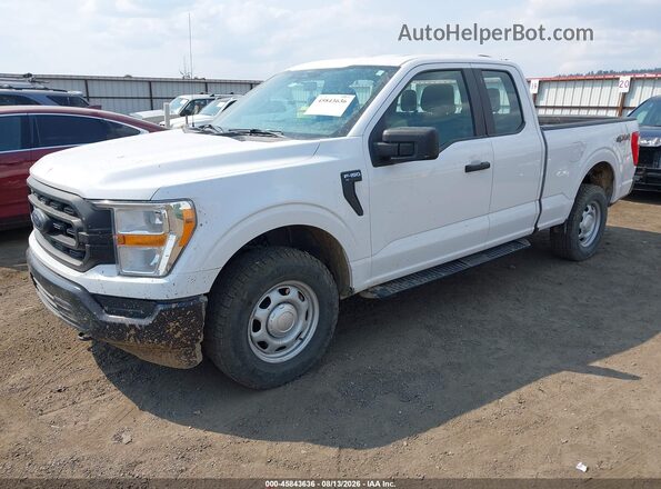 1FTEX1EBXMKD73705 2021 FORD F150 White Vista tres cuartos delantera izquierda