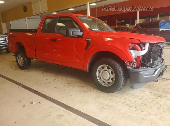 1FTEX1EBXNKE29577 2022 FORD F150 Red Front right