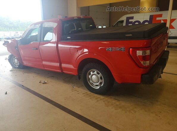 1FTEX1EBXNKE29577 2022 FORD F150 Red Rear left