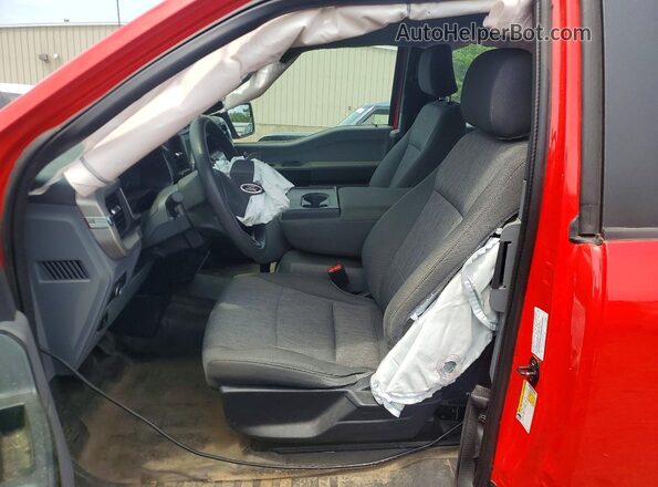 1FTEX1EBXNKE29577 2022 FORD F150 Red Front interior view