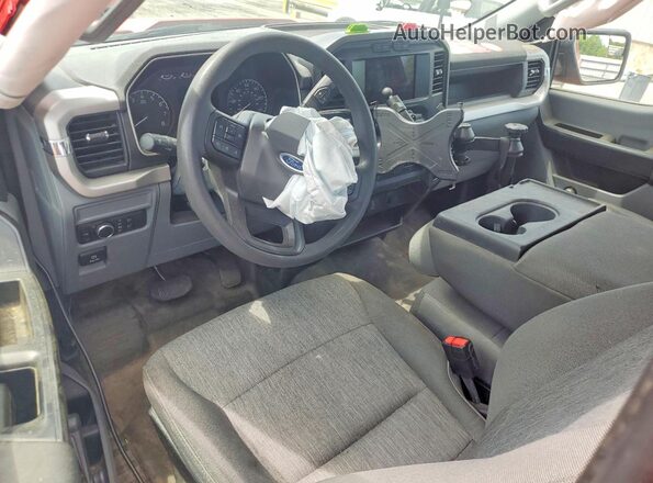1FTEX1EBXNKE29577 2022 FORD F150 Red Dashboard view
