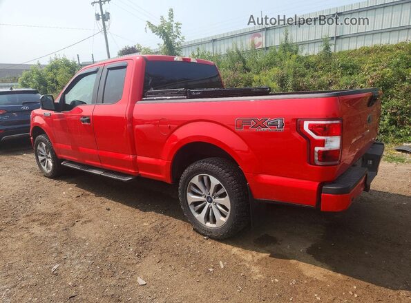 1FTEX1EP0JKG02674 2018 FORD F150 Red Задня ліва чверть