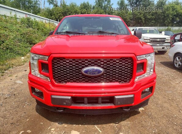 1FTEX1EP0JKG02674 2018 FORD F150 Red Вид спереду
