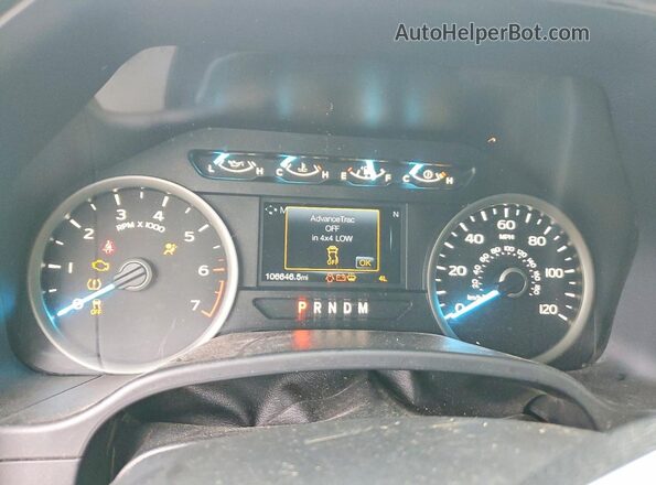 1FTEX1EP0KFA95334 2019 FORD F150 White Instrument cluster view