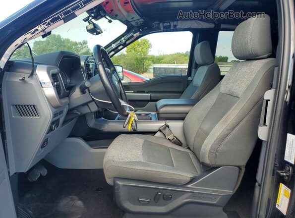 1FTEX1EP0NKD75153 2022 FORD F150 Black Vista interior delantera