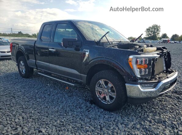 1FTEX1EP0NKD75153 2022 FORD F150 Black Delantero derecho