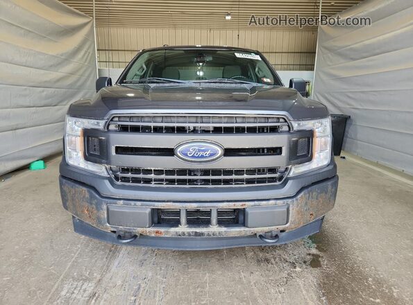 1FTEX1EP1JFB33653 2018 FORD F150 Gray Vista de la etiqueta del VIN