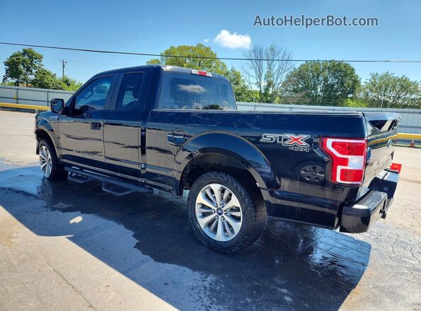 1FTEX1EP1JFE07997 2018 FORD F150 Black Trasero izquierdo