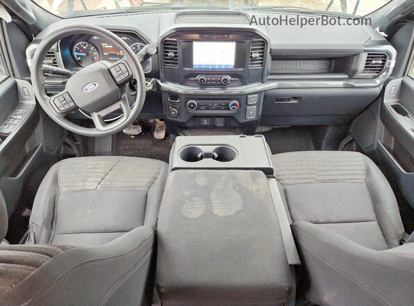 1FTEX1EP1NKD88610 2022 FORD F150 Silver Առջևի վահանակի տեսք