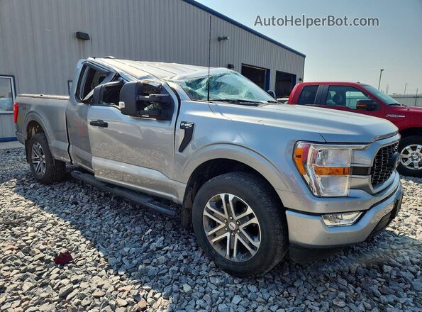 1FTEX1EP2NKE61676 2022 FORD F150 Silver Front right