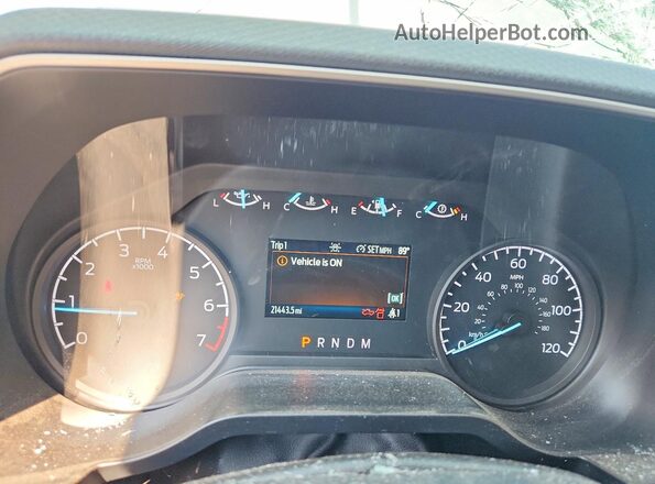 1FTEX1EP2NKE61676 2022 FORD F150 Silver Instrument cluster view