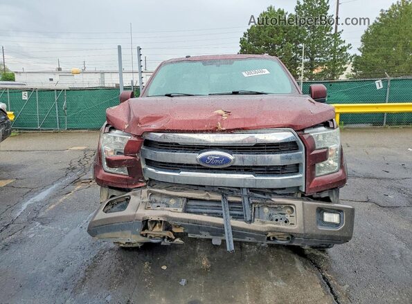 1FTEX1EP3GKE65772 2016 FORD F150 Burgundy Widok z przodu