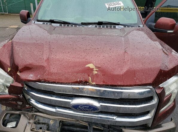 1FTEX1EP3GKE65772 2016 FORD F150 Burgundy Widok wnętrza z tyłu