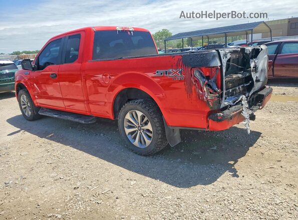 1FTEX1EP3HKC43668 2017 FORD F150 Red Задня ліва чверть