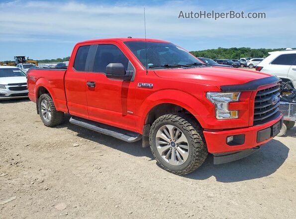 1FTEX1EP3HKC43668 2017 FORD F150 Red Передня права чверть