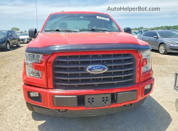 1FTEX1EP3HKC43668 2017 FORD F150 Red Вид спереду