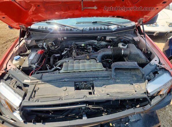 1FTEX1EP3KKD07618 2019 FORD F150 Red Vista interior trasera