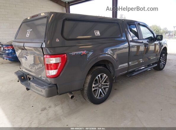 1FTEX1EP3MFB43542 2021 FORD F150 Gray Հետևի աջ