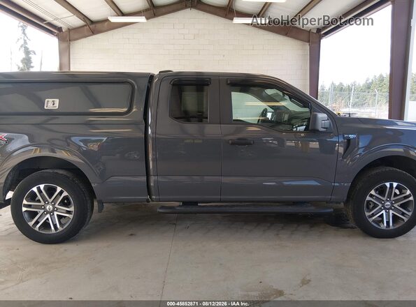 1FTEX1EP3MFB43542 2021 FORD F150 Gray Սալոնի հետևի տեսք