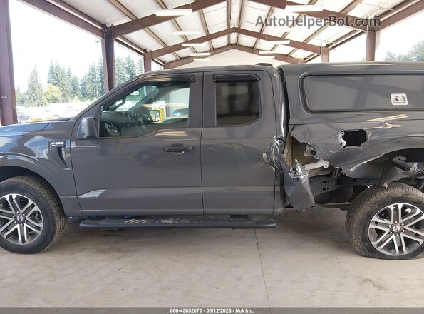 1FTEX1EP3MFB43542 2021 FORD F150 Gray Սալոնի 360 աստիճան տեսք