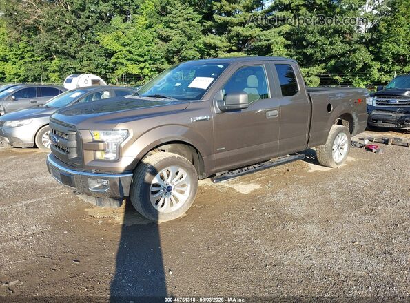 1FTEX1EP4GFC38163 2016 FORD F150 Коричневый Передняя левая четверть