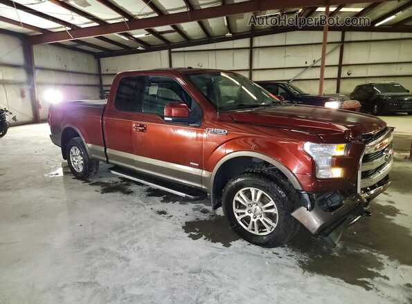 1FTEX1EP4HKC51052 2017 FORD F150 Red Delantero derecho