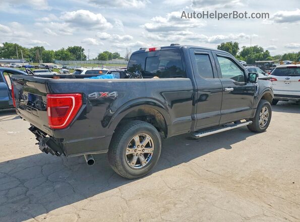 1FTEX1EP4MFA19991 2021 FORD F150 Black Задня права чверть