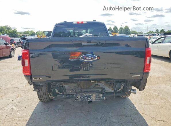 1FTEX1EP4MFA19991 2021 FORD F150 Black Вид ззаду