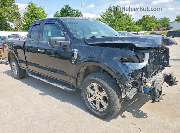 1FTEX1EP4MFA19991 2021 FORD F150 Black Передня права чверть