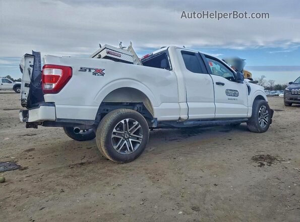 1FTEX1EP4MFB85282 2021 FORD F150 White Задня права чверть