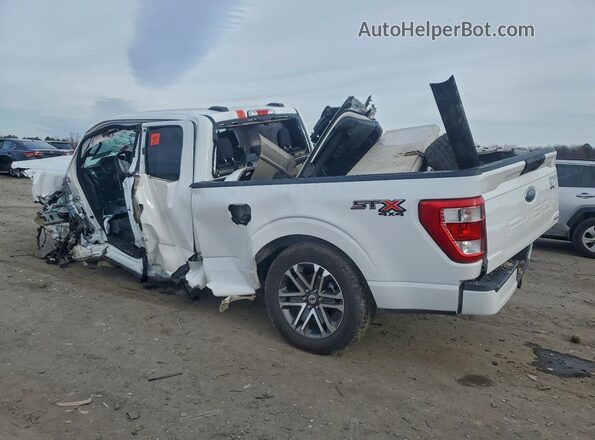 1FTEX1EP4MFB85282 2021 FORD F150 White Задня ліва чверть