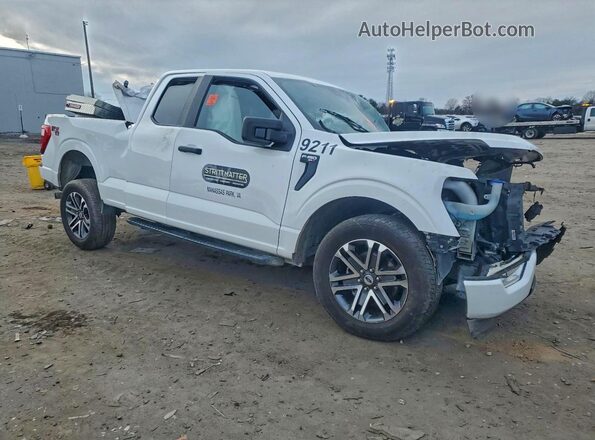 1FTEX1EP4MFB85282 2021 FORD F150 White Передня права чверть