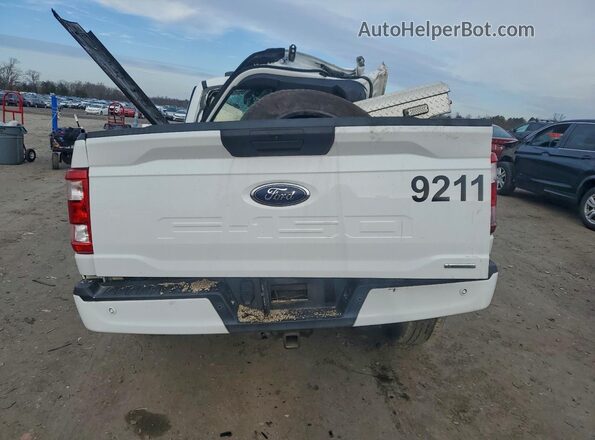1FTEX1EP4MFB85282 2021 FORD F150 White Вид ззаду