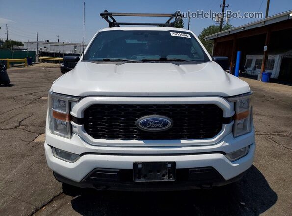 1FTEX1EP5MFD05588 2021 FORD F150 White წინა ხედი