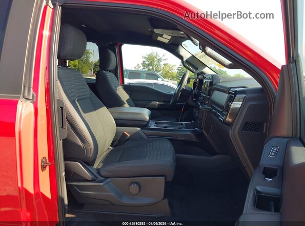 1FTEX1EP5MKD07459 2021 FORD F150 Red წინა სალონის ხედი
