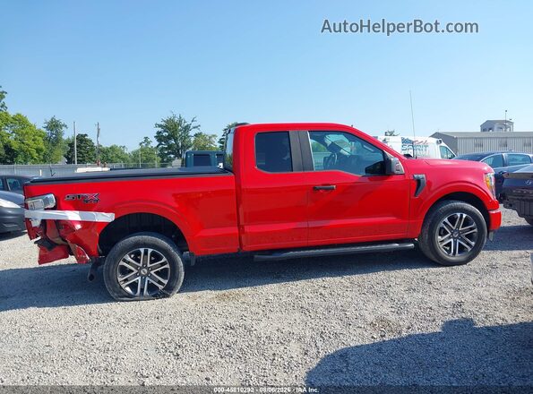 1FTEX1EP5MKD07459 2021 FORD F150 Red სალონის 360-გრადუსიანი ხედი