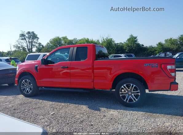 1FTEX1EP5MKD07459 2021 FORD F150 Red 