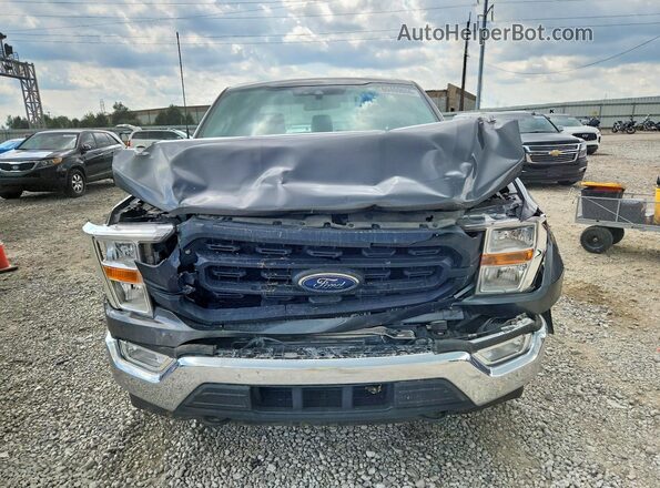 1FTEX1EP5MKE36821 2021 FORD F150 Gray Front view
