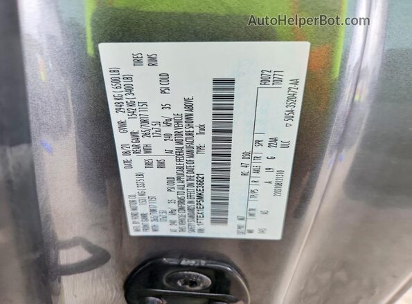 1FTEX1EP5MKE36821 2021 FORD F150 Gray Engine compartment view