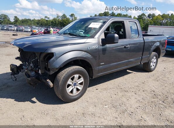 1FTEX1EP6GFA28731 2016 FORD F150 Gray წინა მარცხენა ხედი სამი მეოთხედიდან