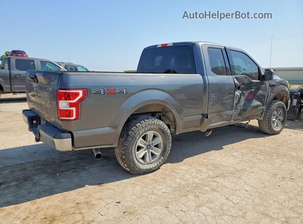 1FTEX1EP6JFA47321 2018 FORD F150 Gray Trasero derecho