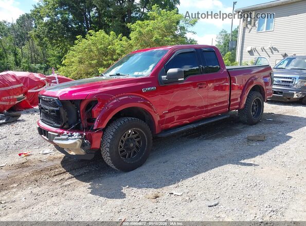 1FTEX1EP7GFC81699 2016 FORD F150 Red Առջևի ձախ երեք քառորդ տեսարան