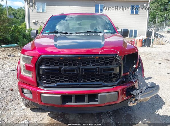 1FTEX1EP7GFC81699 2016 FORD F150 Red Սարքավորումների վահանակի տեսք