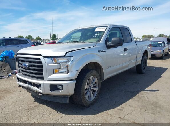 1FTEX1EP7HKD73419 2017 FORD F150 Gray წინა მარცხენა ხედი სამი მეოთხედიდან