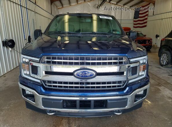 1FTEX1EP7JFA77850 2018 FORD F150 Blue Widok z przodu