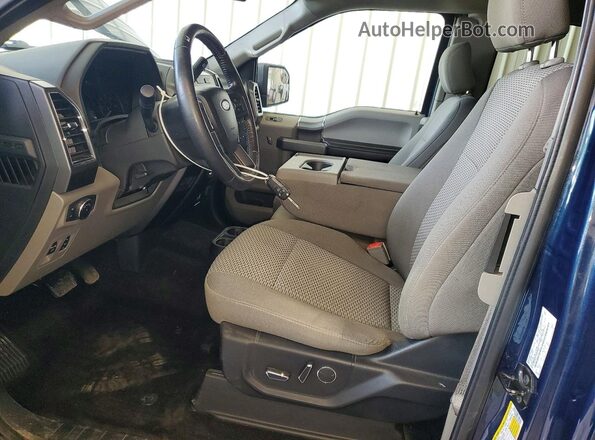 1FTEX1EP7JFA77850 2018 FORD F150 Blue Widok wnętrza z przodu