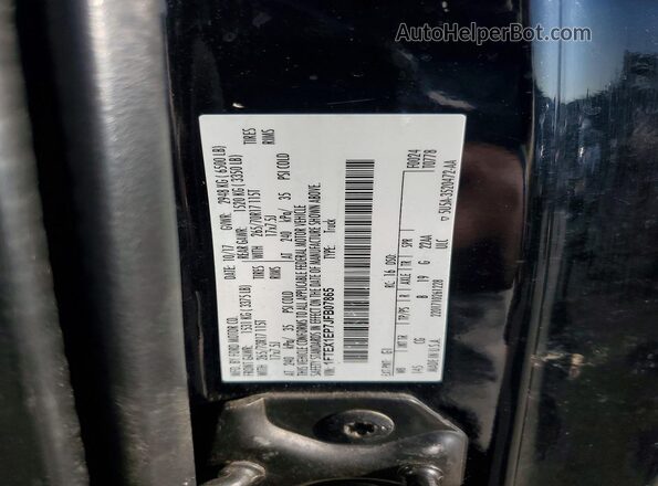1FTEX1EP7JFB07865 2018 FORD F150 Black Շարժիչի բաժամունքի տեսք
