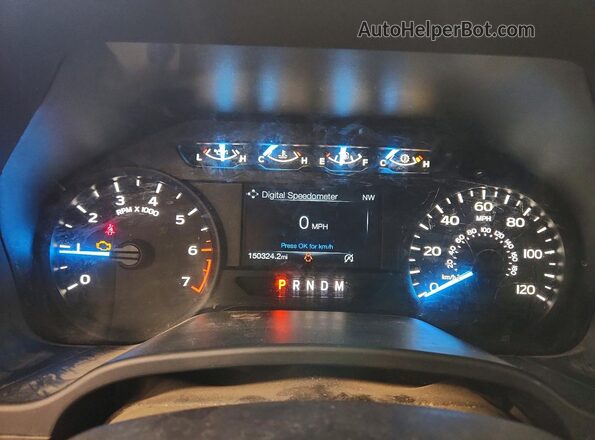 1FTEX1EP7KFA87327 2019 FORD F150 White Instrument cluster view